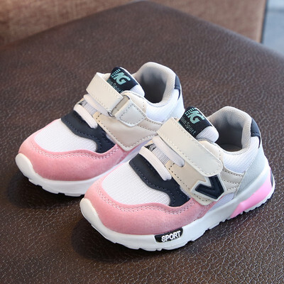 

Kids Toddler Shoes For Baby Boys Girls Children Casual Sneakers Air Mesh Breathable Soft Running Sports Shoes Pink Gray New