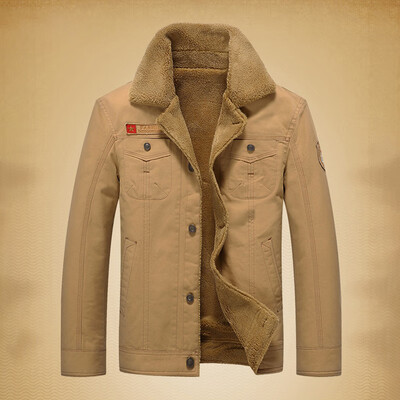 

Mens Casual Thicken Warm Jacket Lapel Single Breasted Long Sleeve Overcoat