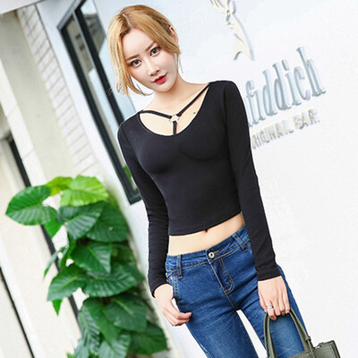 

autumn winter women set sexy long sleeve Sexy crop top high waist stretch Skirt 2 pcs Streetwear Punk Korean Clothes Harajuku