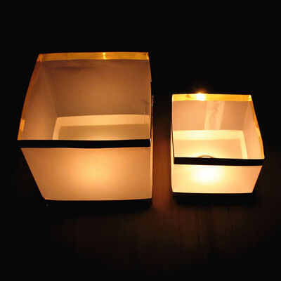 

Floating Water Square Lantern Paper Lanterns Wishing Lantern floating Candle For Party Birthday wedding Decoration
