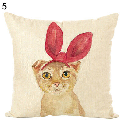 

Cartoon Cat Kitten Throw Pillow Case Cushion Cover Sofa Car Home Office Decor