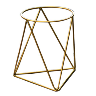 

Nordic Geometric Wrought Iron Flower Pot Simple Juicy Iron Frame Cactus Flower Pot Ceramic Pot Green Drill