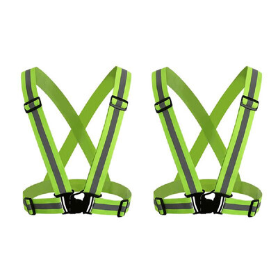 

Reflective Vest with High Visibility Bands Tape Multi-Purpose Adjustable Elastic Safety Belt for Night Running Cycling Motorcycle