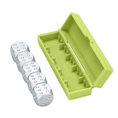 

Toponeto 1 Set Solid Aluminum Alloy Metal Dice Home Decoration Take A Photo Prop