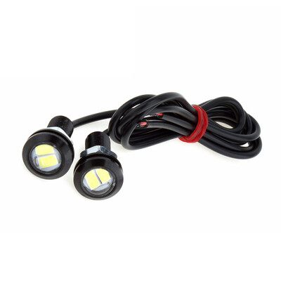 

2pcs White 5730 9W 18mm Eagle Eye LED Car Motor DRL Backup Light Lamp Bulb 12V