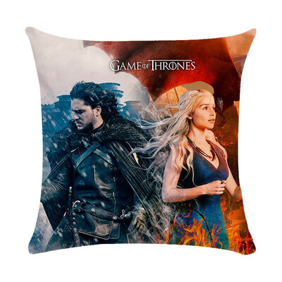 

18" Square Game of Thrones Cotton Linen Home Decorative Throw Pillow Case Cushion Cover 45cm45cm
