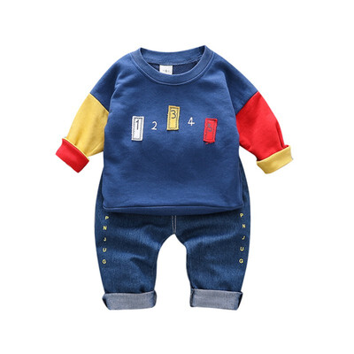 

Fashion Suit 2PCS 0-5Y Children Sets Baby Boys Wear Cotton Kids Clothing Long Sleeves Shark Print Sweatshirt Tops Trousers