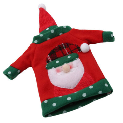 

Wine Bottle Cover Bag Sweater Hat Santa Claus Elk Christmas Xmas Tree Bar Decor