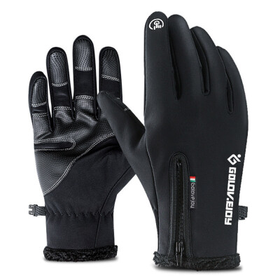 

New Unisex Winter Fleece Thermal Outdoor Sports Waterproof And Windproof Touch Screen Gloves