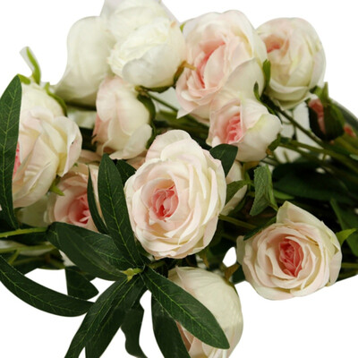 

Beautiful Mariage Fake Flower Rose Artificial Peony Silk Flowers Small Bouquet Flores Home Party Spring Wedding Decoration