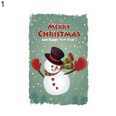 

30x45cm Merry Christmas Santa Claus Mini Garden Flag Xmas Party Banner Decor