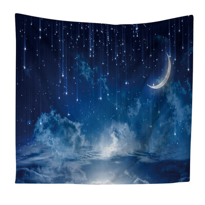 

Full moon Night sky Nordic tapestry wall mount beach towel Living room bedroom dorm decoration