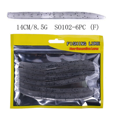 

6pcsset Artificial Bait False Earthworm Shape Soft Lure Fishing Accessories portable fishing lures bait kit