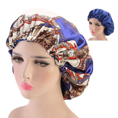 

Elastic Double Side Headscarf Satin Bonnet Cap For Women Turban Night Sleep Hat