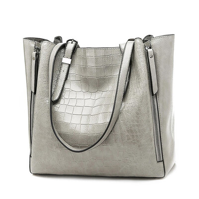 

Tailored Fashion Womens Solid Color Large Capacity Leather Shoulder Bag Handbag