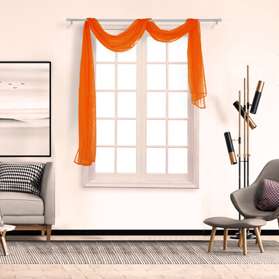 

Toponeto 1Pcs Voile Curtain Swags All Colours Pelmet Valance Net Curtains Voile Swag