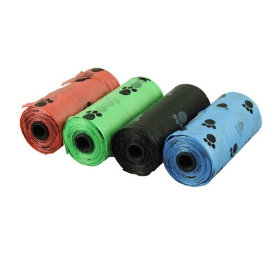 

〖Follure〗1Roll Degradable Pet Dog Waste Poop Bag With Printing Doggy Bag
