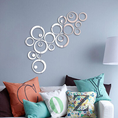 

Fashion Home Decor Circles Mirror Style Removable Decal Vinyl Art Wall Sticker DIY