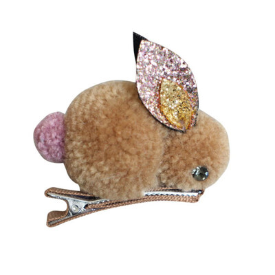 

Baby Kids Girls Hairpin Hair Accessories Baby Girls Three-dimensional Plush Bunny Hairpin Length 8Cm&13Cm
