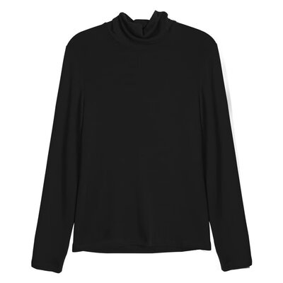 

Korean T-shirt Women Vintage Turtleneck Tee Tops Autumn Winter Bottoming Shirt Fashion Harajuku Slim female T-shirt