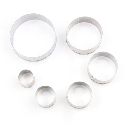 

6Pcs Round Circle Fondant Cutting Die Baking Cutters Chocolate Mould Clay Mold Cake Craft DIY Set Store