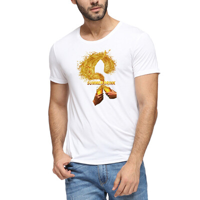 Toponeto Men Beer Festival Letter Printed Pattern Casual Fashion Lapel Short Sleeve Shirt