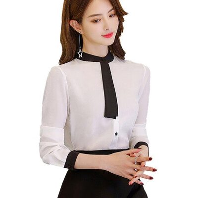 

Women Blouses Tops Fashion wild Long Sleeve chiffon shirt 2019 New elegant Casual Lady Office Blouses Top