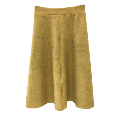

Autumn women long skirt elegant high waist solid A-line female solid femme Skirt