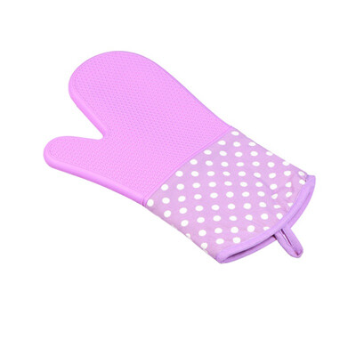 

Silicone Heat Insulating Gloves for Microwave Oven Fashion Dotted Oven Mitts Pot Holder 200C Heat insulation Baking Glove 1Piece
