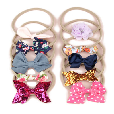 

New 10Pcs Baby Cute Girls Rabbit Ears Design Headband Headwear Apparel Photography Prop Party Gift