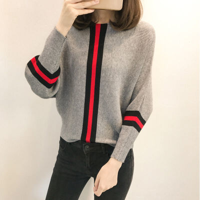 

Women Fashion Striped Sweaters Long Sleeve Knitted Tops Casual Slim Women Pullover Sweaters 2019