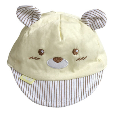 

Baby Girl Cap Newborn Sun Hats Ear Bear Partern Kids Baseball Caps Boy Infant Sunscreen Accessories