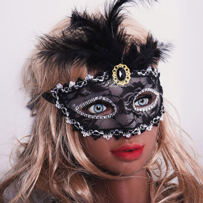 

Siaonvr Dreamowl Sequins Lace Floral Mardi Gras Masquerade Costume Feather Mask