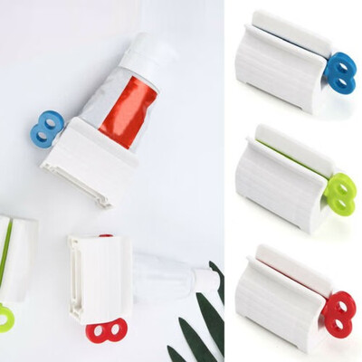 

Plastic Toothpaste Tube Squeezer Easy Dispenser Rolling Holder Bathroom Supplies
