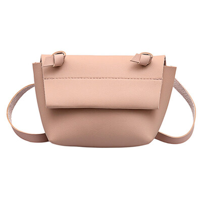 

Casual Solid Color Women Faux Leather Flap Square Crossbody Pouch Shoulder Bag