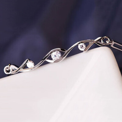

Top Quality Sparkling Cubic Zirconia Round&Teardrop CZ Zircon Bracelet Adjustable for Women