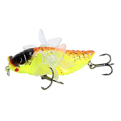 

Topwater Insect Fishing Lure Minnow Trolling Wobbler Crankbait Whopper Plopper Bait Artificial Hard Lure Catfish Pike Crap