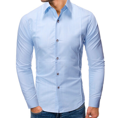 

Tailored Fashion Mens Casual Slim Long Sleeve Dress Shirt Blouse Tops