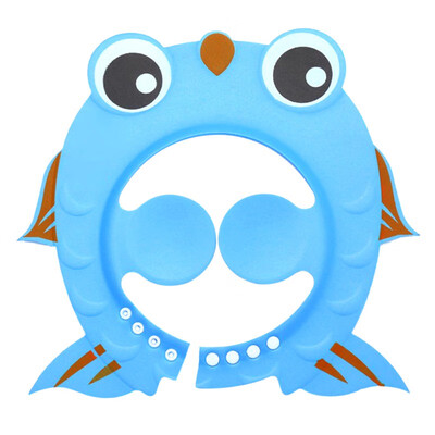 

Cartoon Fish Ear Protection Cap Cartoon Design Kids Shampoo Cap Wash Hair Shield Direct Visor Baby Bath Adjustable Hat