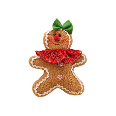 

Lovely Five Star Doll Pendant Fabric Christmas Tree Accessories Christmas Gingerbread Man Decoration