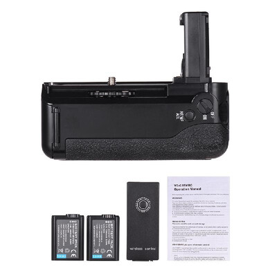 

Battery Grip Replacement Vertical Camera Battery Holder with NP-FW50 Battery 24G Wireless Remote Control for Sony A7A7RA7S Digi