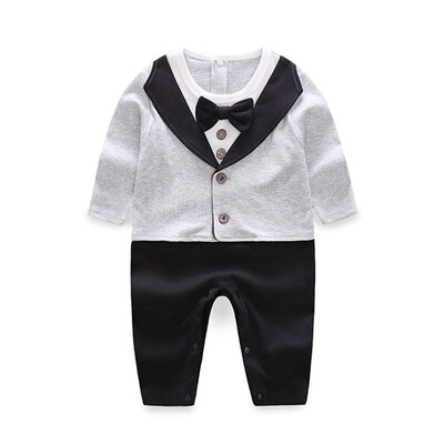 

New Born Baby Clothing Autumn Gentleman Rompers 0-12M Baby Boys Cotton Jumpsuit Baby Body Clothes Newborn Unisex Thick Costumes