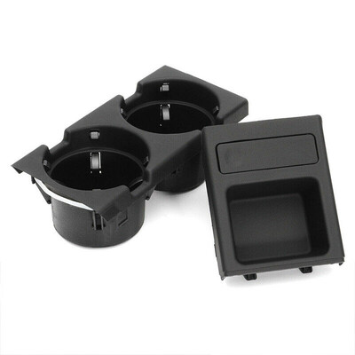 

Black Center Console Storage Box Drink Cup Coin Holder Plastic For BMW 3 Series