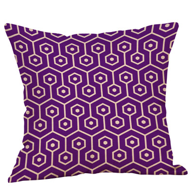 

〖Follure〗Mustard Pillow Case Purple Geometric Fall Autumn Cushion Cover Decorative