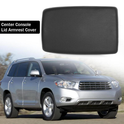 

PU Leather Armrest Center Console Lid Cover For Toyota Highlander 2008-13 Black