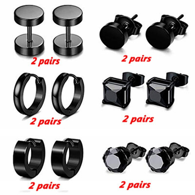 

612 Stainless Steel Black Studs for Men&Women