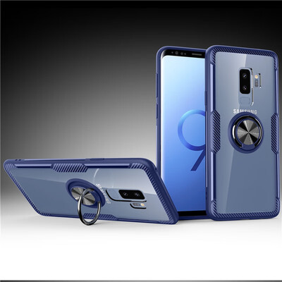 

Back Cover For Samsung Galaxy S9 Plus Case Car Holder Stand PC TPU Ring Suction Scratchproof Bracket Made in Germany