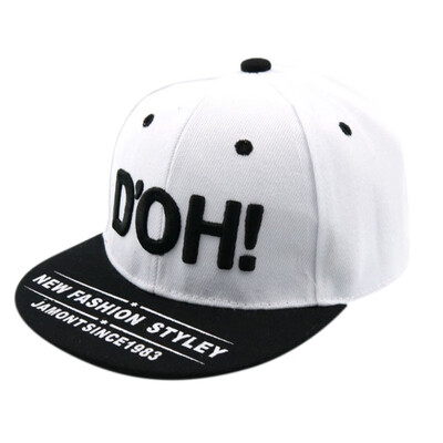 

Baby 09 Digital Flat Cap Sports Cap Kids KIOS Letter Flat Cap Hip Hop Cap Color Matching Hat Adjustable Hat