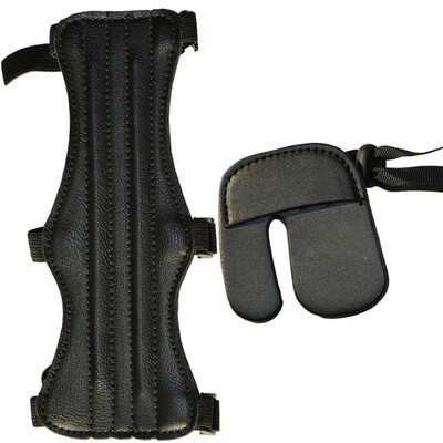 

Outdoor Archery Protector Leather Arm Finger Guard Gear Traditional Recurve Bow