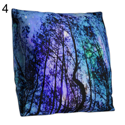 

Double-sided Tree Star Sky Forest Pillow Case Cushion Cover Sofa Bed Car Decor